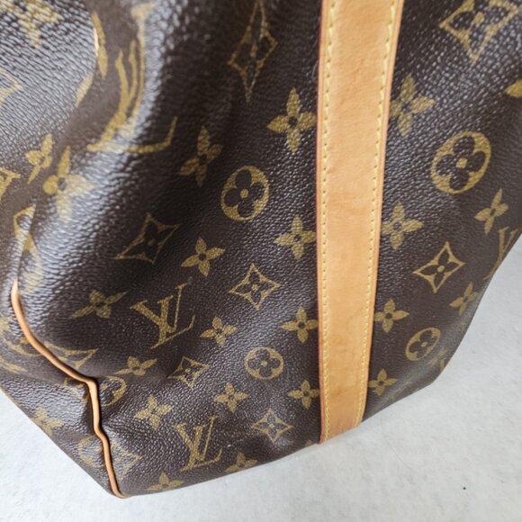 Louis Vuitton Monogram Duffle Bag Keepall 50 Bandoliere Crossbody Tote Bag Purse - Picture 9 of 16